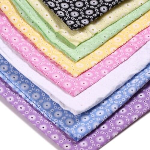 100*150cm Floral Pattern Plain Cotton Fabrics for Desk Decoration Patchwork & DIY Sewing Dress Doll Costumes Home Textile Cloth