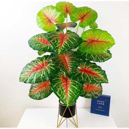 75cm 24 Heads Fake Monstera Plants Large Artificial Tropical Leaves Plastic Scindapsus Bouquet Palm Tree for Home Office Decor