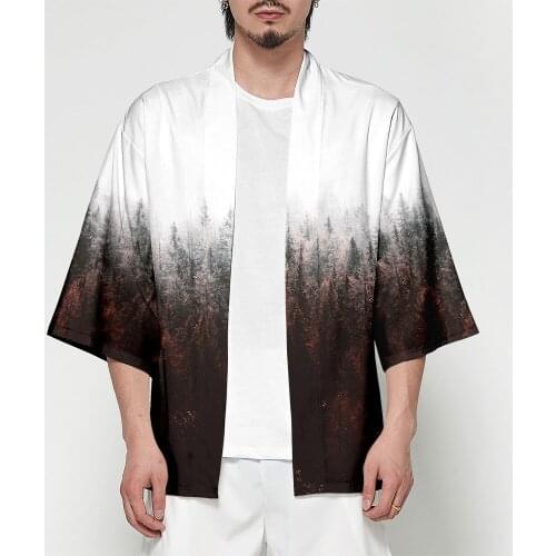 Kimonos Cardigan Japanese Kimonos Top Woman Men Shirt Kimono Couple Yukata Popular Japans Clothing Summer Fall Men Asia Kimono