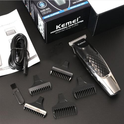 Kemei Barber Hair Clipper Cordless Stainless Steel Electric Hair Clipper Rechargeable Professional Haircut Hair Machine for Men