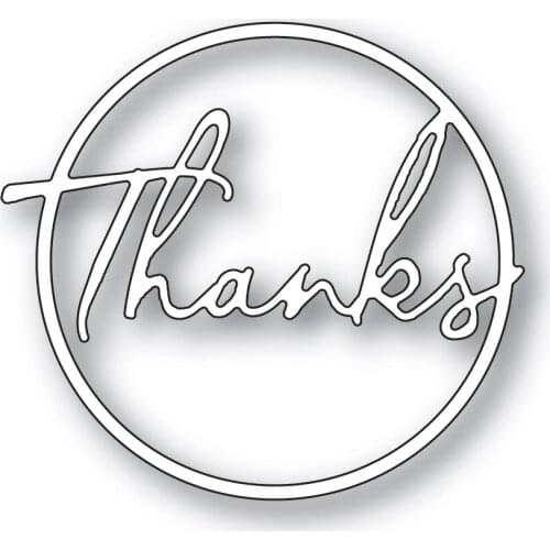 2021 AliliArts Metal Cutting Dies Thanks Circle diy Scrapbooking Photo Album Decorative Embossing PaperCard Crafts Die