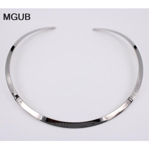 MGUB 2 color selection classic tibial ring stainless steel high quality simple buckle collar jewelry free shipping NN26