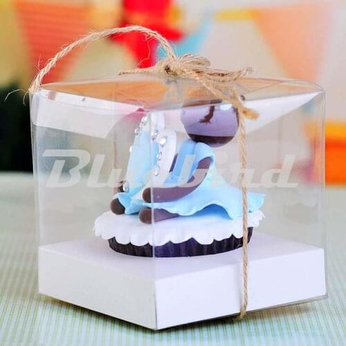 Mini Wedding PVC Cupcake Boxclear Gift Craft display Box Small Single Cupcake Box packing Holder Transparent Clear Plastic Box