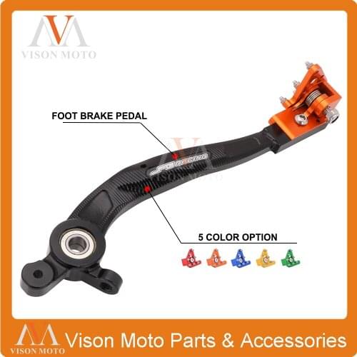 Motorcycle CNC Aluminum Rear Foot Brake Pedal Adjustable For KTM 125SX XC XC-W SX SX-F XC-F EXC-F 150 200 250 300 450 500 2020