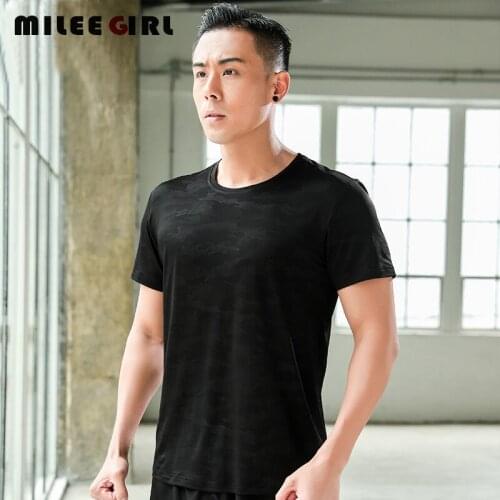 Mens Quick Dry Running T-Shirts,Breathable Male Sports Fitness Short Sleeve Top,Plus Size Comfort Cycling Rock Climbing Shirts