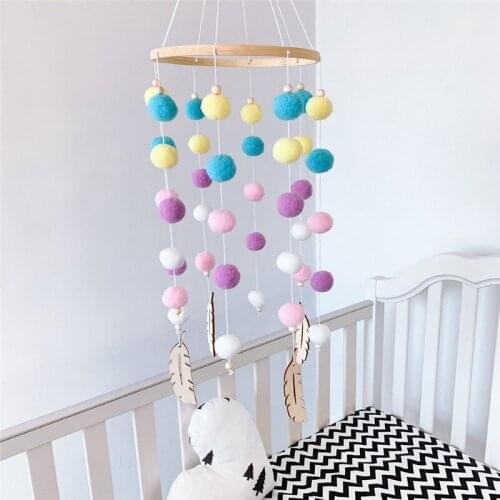 Nordic Style DIY Wool Ball Wall Hangings Scandinavian Kids Baby Children Room Decorations Home Nursery Wedding baby Home Decor