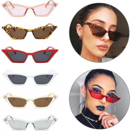 2021 Summer New Sunglasses Fashion Vintage Cat Eye Sun Glasses Small Frame UV400 Sun Shades Trendy Punk Streetwear Eyewear