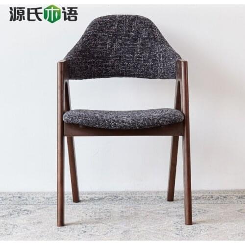 Solid Wood Dining Chair Simple Modern Fashion Cloth Design Desk Chair Fraxinus Mandshurica Home Computer Chair