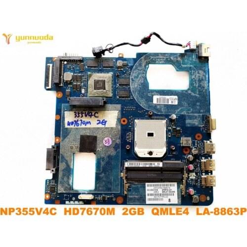 Original for Samsung NP355V4C laptop motherboard NP355V4C HD7670M 2GB QMLE4 LA-8863P tested good free shipping