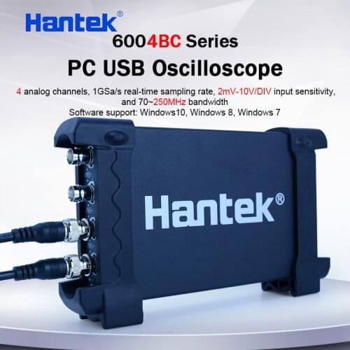 Hantek PC USB Oscilloscope 6254BC PC 4 Channels 250MHz 1GSa/s waveform record and replay function 64k Memory Depth Original