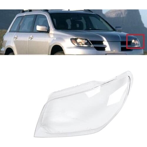 Car Clear Front Headlight Lens Cover Replacement Headlight Shell Cover for Mitsubishi Outlander 2004 2005 2006