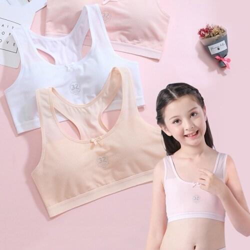 Teenage Girls Sport Bras Letter Racerback Training Bra Kids Teen Top Jump Up Running Underwear Student Lingerie Brassiere Vest