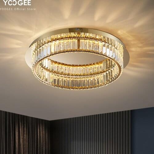 YOOGEE Gold Ceiling Chandeleir for Living room Kitchen Chandelier Loft Indoor Lighting Crystal Home Decoration