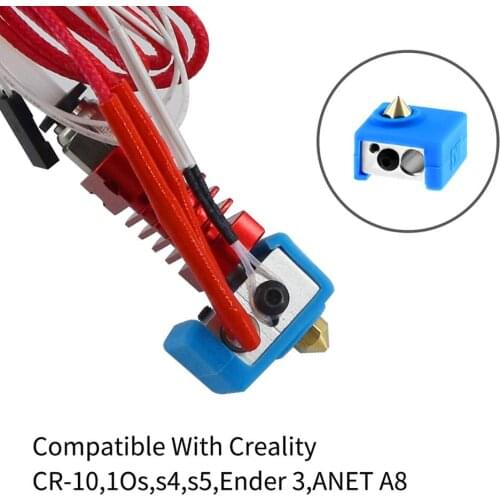 3D Printer Parts MK8 Protective Silicone Sock Cover Case For Heater Block MK7/MK8 Silicone Hot End Sock for Ender 3 CR10 Printer