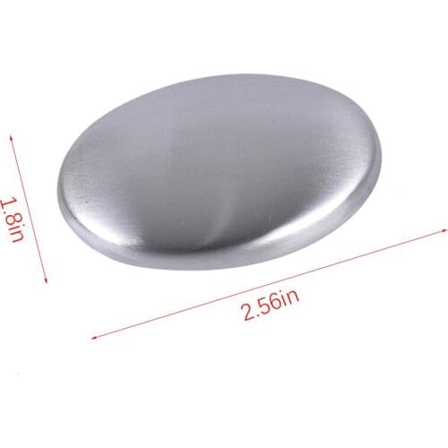 1pc Stainless Steel Soap Oval Shape Deodorize Smell From Hands Retail Magic Eliminating Odor Kitchen Bar Chef Soap