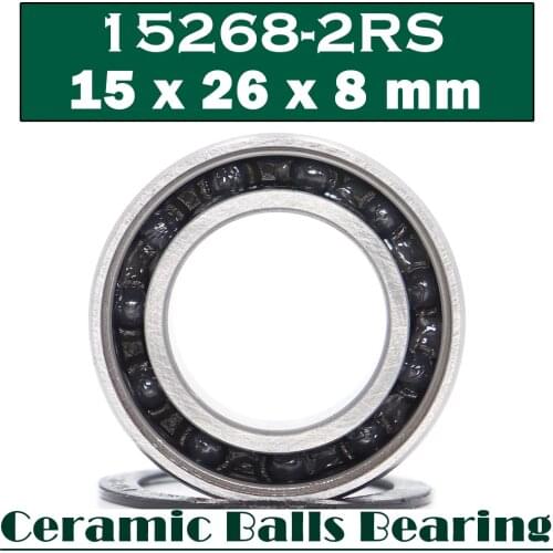 15268 Hybrid Ceramic Bearing 15x26x8mm ABEC-1 (1 PC) Bicycle Bottom Hub Brackets Spares MR15268 Si3N4 Ball Bearings 15268-2RS