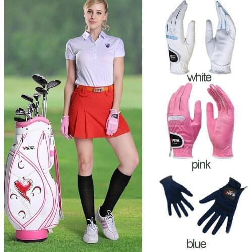 2PCS Golf gloves Microfiber cloth ladies gloves