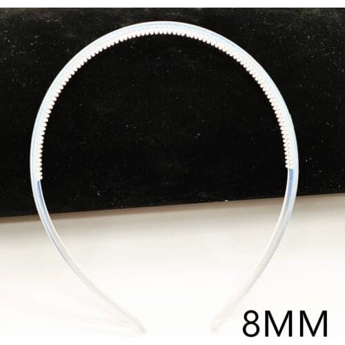 20pcs 8mm clear plastic headband for girl bow