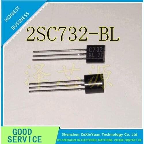 20PCS/LOT 2SC732-BL 2SC732 C732 2SC732 TO-92 TRANSISTORS SILICON NPN EPITAXIAL PLANAR TYPE LOW NOISE AUDIO AMPLIFIER