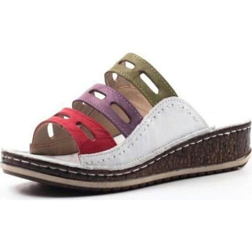 2020 women explosive slippers plus size 41-43 thick bottom wedge sandals and slippers women fashion women shoes