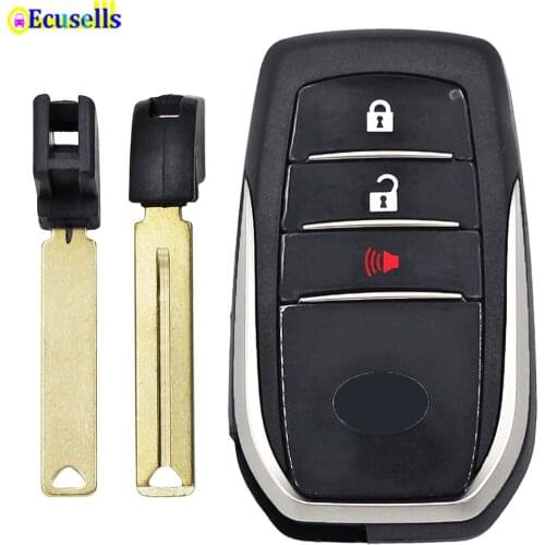 3 Button Smart Remote Control Key Case Shell Fob for Toyota Land Cruiser Fortuner Hilux TOY12 Blade