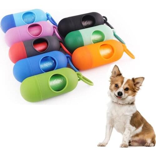 9 Colors Portable Poop Bags Pet Trash Bag Carrier Dispenser With Poop Bag Dispenser Diapers Holder Dog Trash Cleaning Supplies