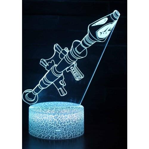 AK47 Gun 7 Color Change Usb Led Light Lovely cartoon childrens toys Childrens room decoration 3D night light