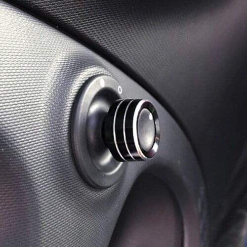 Car Rearview Mirror Adjuster Button Trim Ring Sticker Interior Decoration Shell Cover For 453 Smart fortwo forfour Accessories