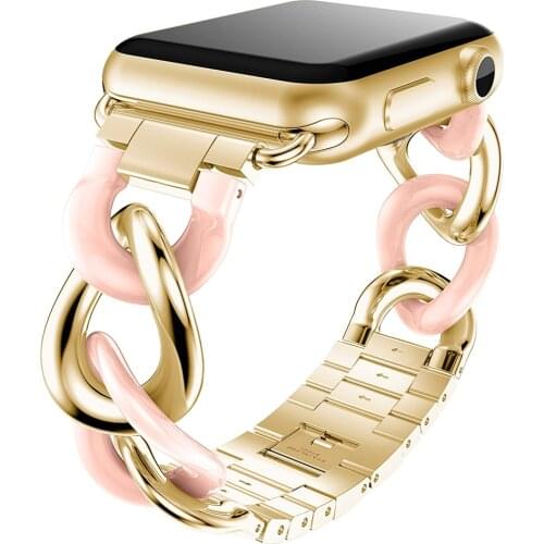 Link bracelet for apple watch band 40mm 38mm Women correas for iwatch bands Series 5 4 3 2 1 strap 44mm 42mm watches pulseira