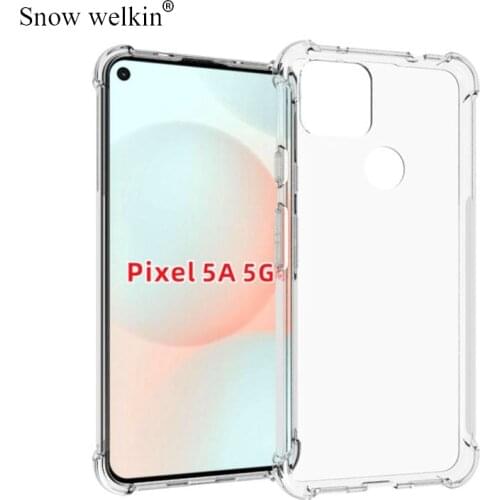 For Pixel 5A 5G Case Airbags Buffer Full Protection Case For Google Pixel 5A 5G Case Clear Soft TPU Shockproof Back Cover