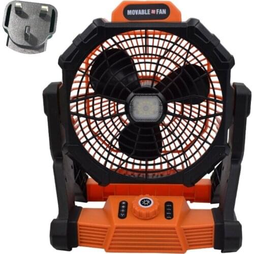 Camping LED Light Rechargeable Portable Work Light Speed Adjustable Rotatable Fan 14400mAh USB Power Bank Desk Fan