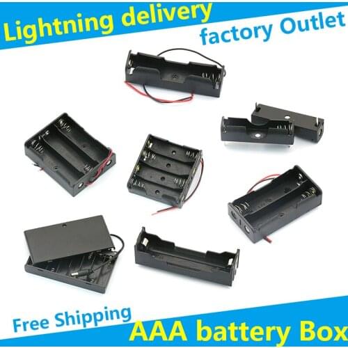 AAA Battery Storage Box AAA batteries Packs Case DIY Battery Holders Cell Box AA Batteries Holder with Switch and Cover 1-8x