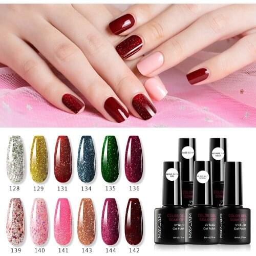 8ml Gel Nail Polish Semi Permanent UV Varnish Hybrid For Manicure Nails Soak Off Gel Varnishes Set 12pcs Nail Art Accessories
