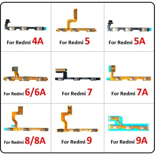 Power On Off Volume Side Button Key Flex Cable For Redmi 3 3S 4 4A 4X 5A 5 S2 Pro 6 6A 7 7A 8 8A 9 9A 5 Plus