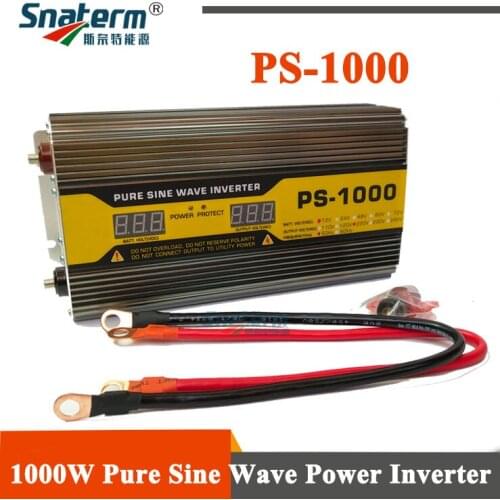 1KW/1000W Pure sine wave power inverter DC 12/24/48V/60V/72V to AC220/230/240V 50Hz/60Hz LCD off grid Power Converter
