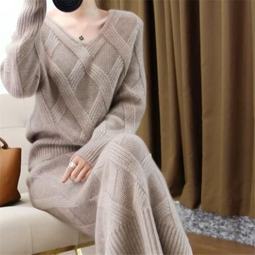 New 2020 Winter Knitted Womans Suits Thick Loose Sweater + Pencil Skirts Sets for Woman Casual Ladies Two-pieces Suit Quality