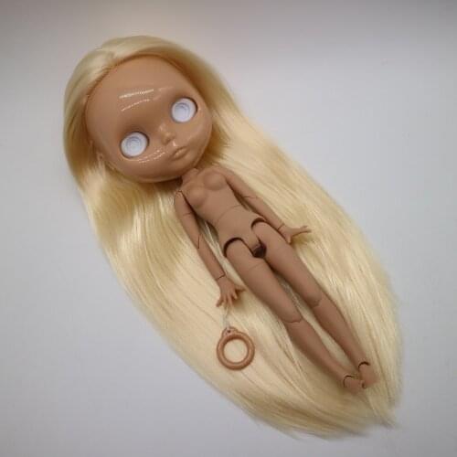 Without eyes chips joint body Nude blyth doll for DIY blond hair Fashion doll 20181227