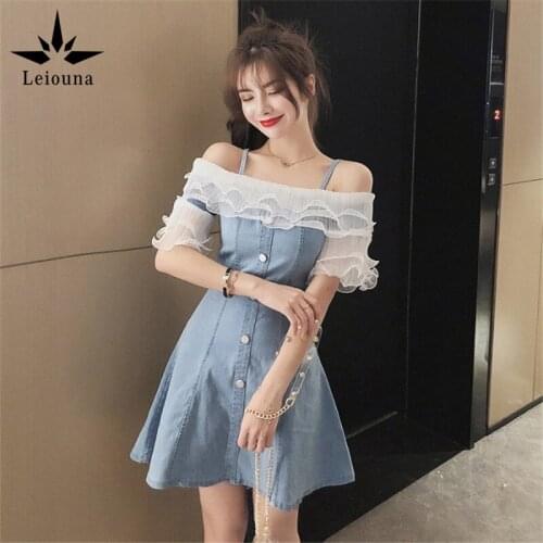 Leiouna Fashion Denim Dresses