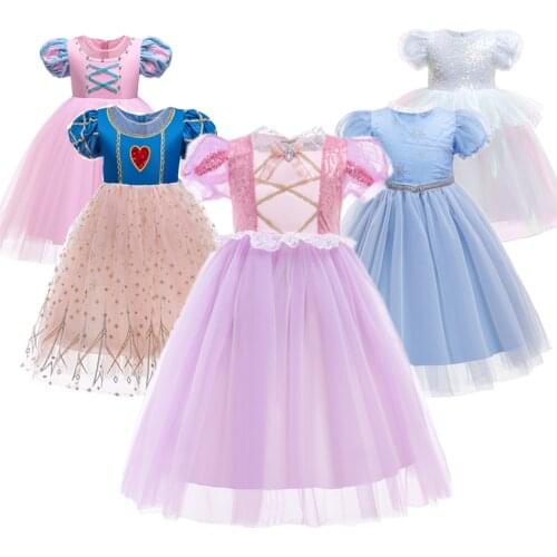 Summer Girls Dress Kids Cosplay Costume Children Carnival Birthday Princess Party Clothes Girl Baby Clothes Size 3 8 10 Years