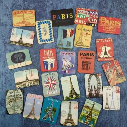 24 Pcs fridge magnets set paris scenery home deco tourism souvenir magnet for refrigerators magnet magnetic sticker paste arts