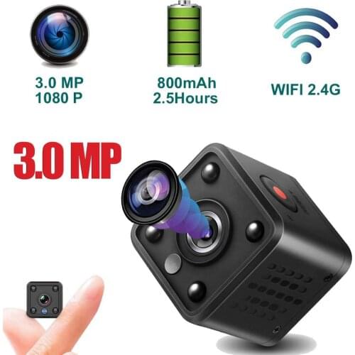 Mini wifi Camera Wireless Surveillance Cam nanny IP cam 1080P HD with Night Vision, Motion & Noise Activation