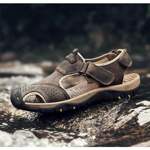 Mens Summer Sandals Summer Breathable Men Shoes Zapatillas Hombre Verano Mens Man 2020 Slippers Fashion Work