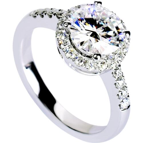 Real S925 Sterling Silver Rose Gold Wedding Rings for Women Dazzling Big Zircon Jewelry Luxury Exquisite Charm Engagement Party