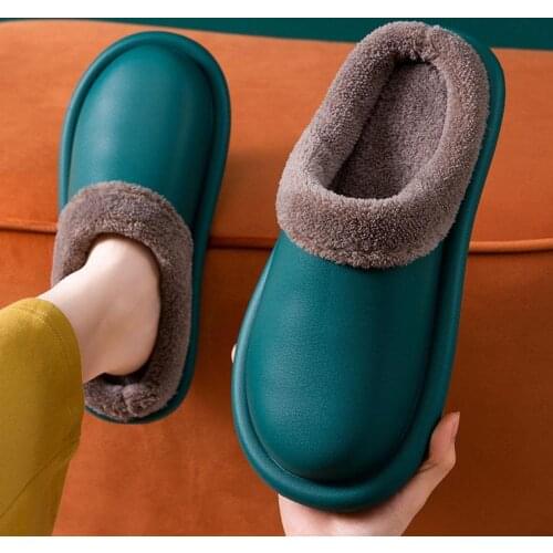 Autumn And Winter Home Slippers men Waterproof Platform Cotton Slippers Thick Bottom Non-slip Indoor Warm Soft slippers