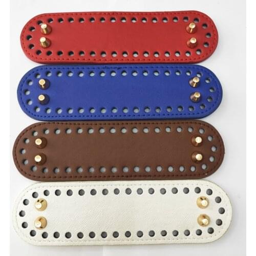 Oval PU Leather Bag Bottom with Holes Rivet For Knitting Bag Handbag DIY Handmade Women Shoulder Crossbody Bags Accessories