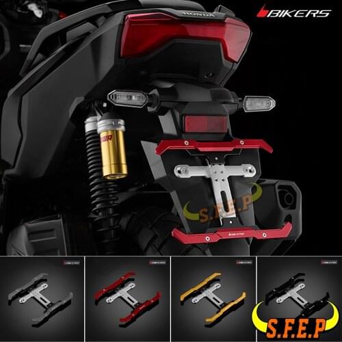 BIKERS License Plate Holder Bracket Adjustable Angle License Number Plate For Honda Forza300 Forza350 PCX125 PCX150 PCX160