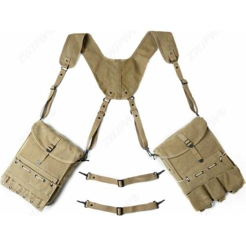FULL SET WWII WW2 US ARMY MEDICAL POUCH PACKAGE STRAP MEDKIT CANVAS-Soldier equipment Military War Reenactments
