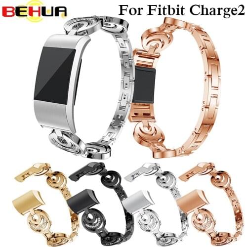 NEW Alloy Watch strap for fitbit charge2 band Fitness Smart bracelet watches Replacement Fashion Strap Bands for Fitbit Charge 2