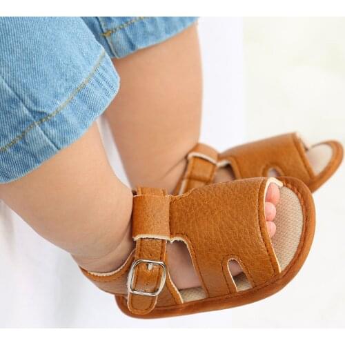 Newborn Infant Baby Sandals Soft Rubber Sole Non-slip Flat Walking Shoes For Boys Girls Summer Toddler First Walker Casual Shoes