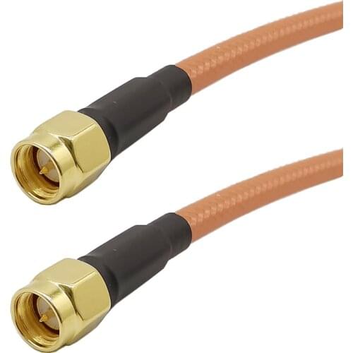 SMA Male to SMA Male Plug RG400 Pigtail Cable Assembly SMA Plug RG-400 Low Loss Superior Shielding Wffectiveness 10-80CM